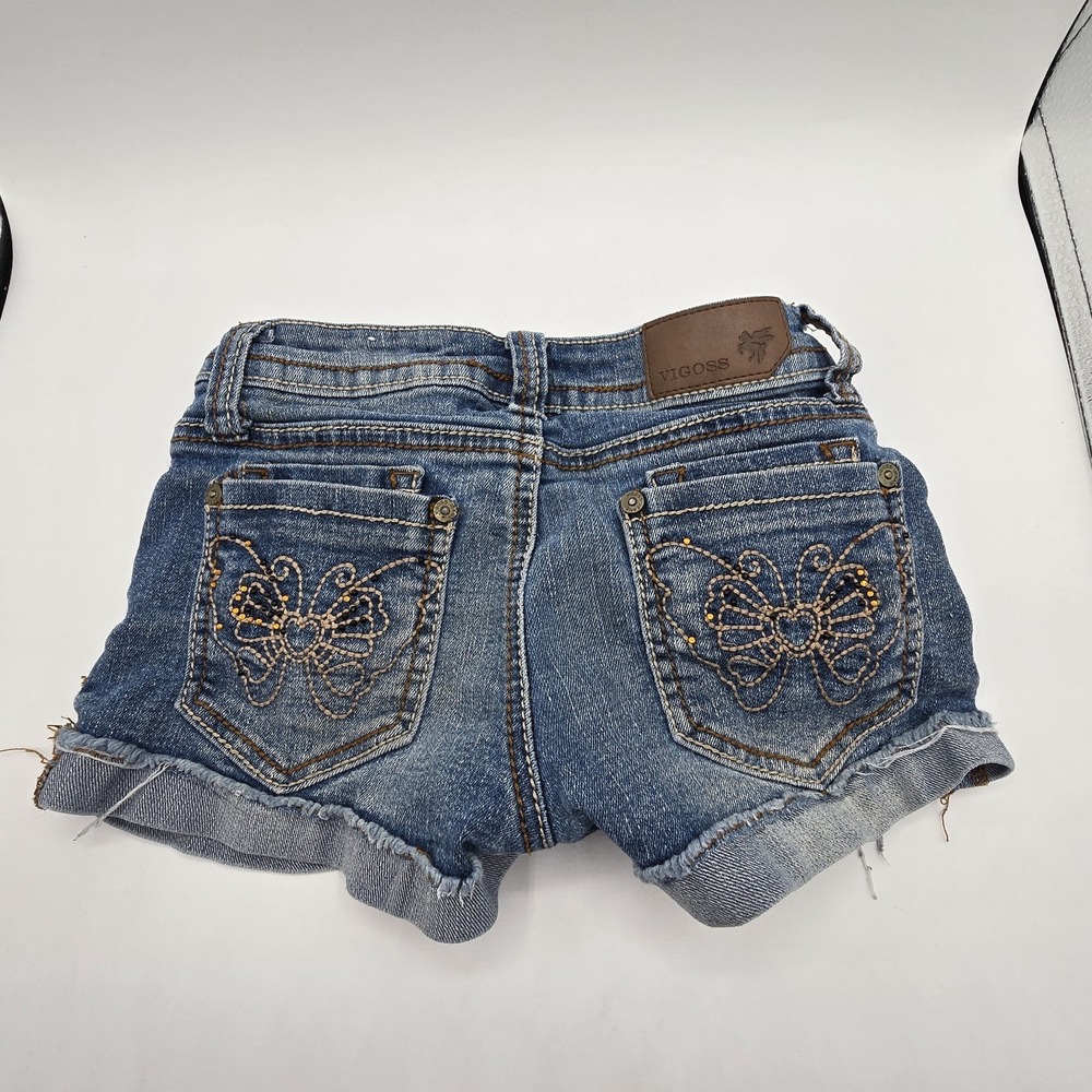 VIGOSS Girl's Denim Blue Cotton Blend Shorts Sz 7 Yrs Pre-owned